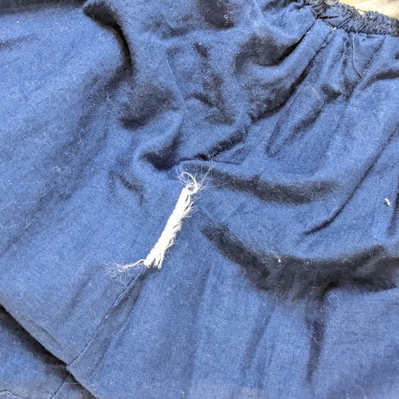 Girls Knit White and Blue Dress with Embroidered bunny and pompom - Picture 11 of 14